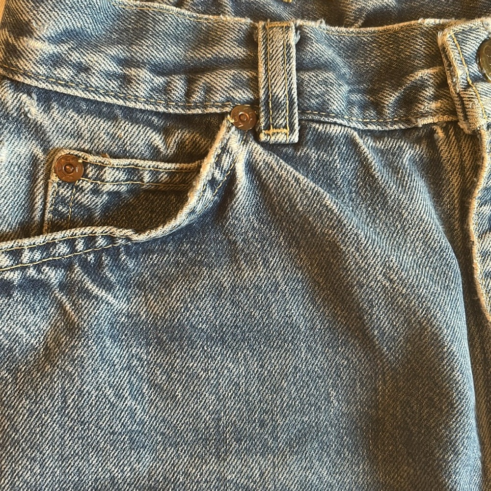 Lee vintage denim shorts junior sz 11 women 2/4 frayed 90s blue boho hippie USA - Picture 16 of 16